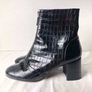 rowan croc zip front boot